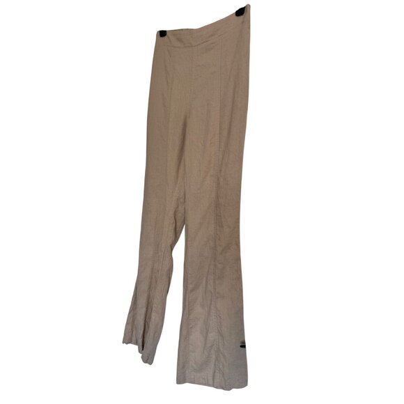 Sincerely Jules Linen Blend Tan Pants Size Medium Elastic Waist NWOT - Picture 6 of 10